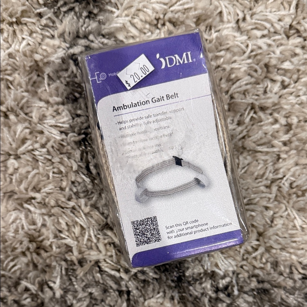 DMI Ambulation Gait Belt in Purple and White